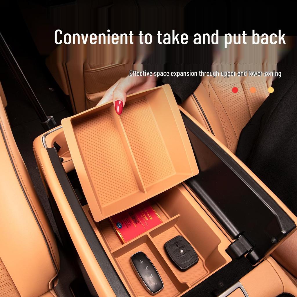 Enhanced Tengshi D9 Silicone Center Console Armrest Storage Organizer