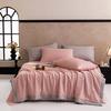 Solid Color Cotton Bubble Double-layer Yarn Summer Quilt Soybean Summer Quilt Four-piece Summer Cool Air Conditioner Quilt