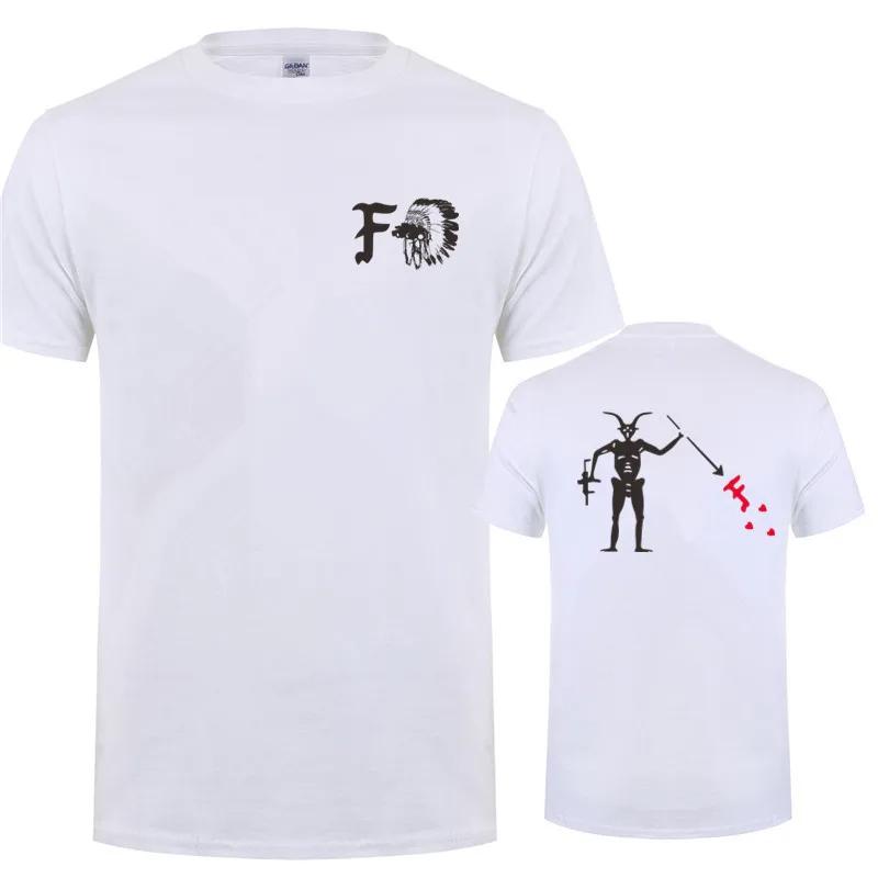 Men's Summer Pure Cotton Round-neck T-shirt Summer Dress Death Skull Pattern Satan71795