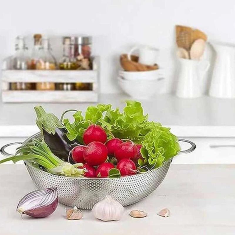 Cucina Acciaio Inossidabile Foro Rete Densa Setaccio Colino Scolapasta Cestelli