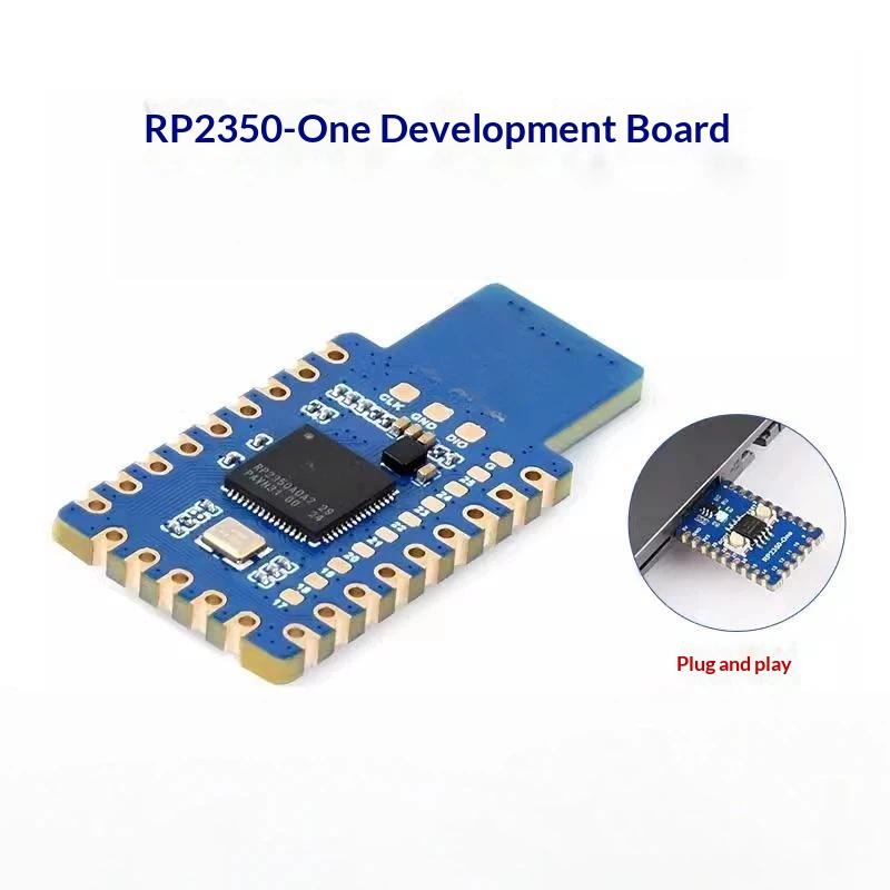 RP2350 Portable MCU Board 1Pcs 4MB Flash Onboard Type-A Plug PCB Module for Raspberry Pi Outdoor Electronic Project Testing