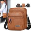 Leder Herren Sling Bag Messenger Schulter Crossbody Taschen Große Kapazität Handtaschen Multifunktionale Herren Tasche Lässig