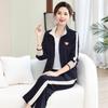 Spring Autumn 2025 Fashionable Two-Piece Sports Suit for Middle-Aged Women