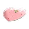 Ceramic Strawberry Pattern Heart Shape Bowl Plate for Dessert Salad Serving Tableware Safe Daily Use Birthday Party Gift