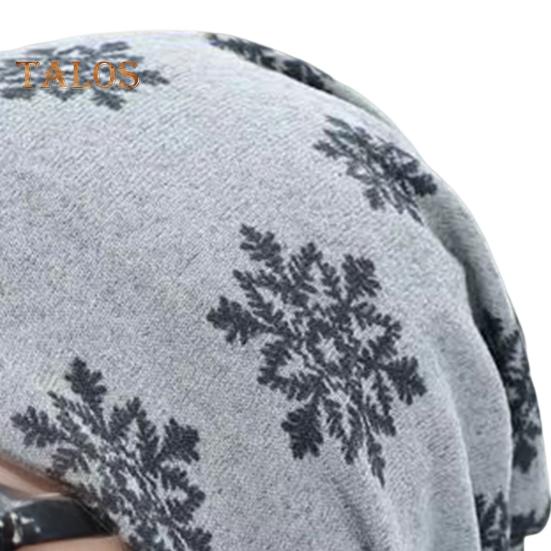 Women Thermal Hat Cycling Neck Warmer Lightweight Colorful Printing Headband High Elasticity Anti-slip Scarf Cold Warm Weather Multi-Functional