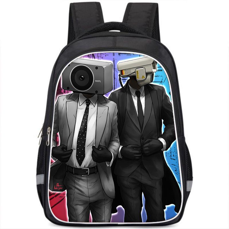 Skibiditoilet Titan Cameraman TV Man Anime Dessin Animé Sac à Dos