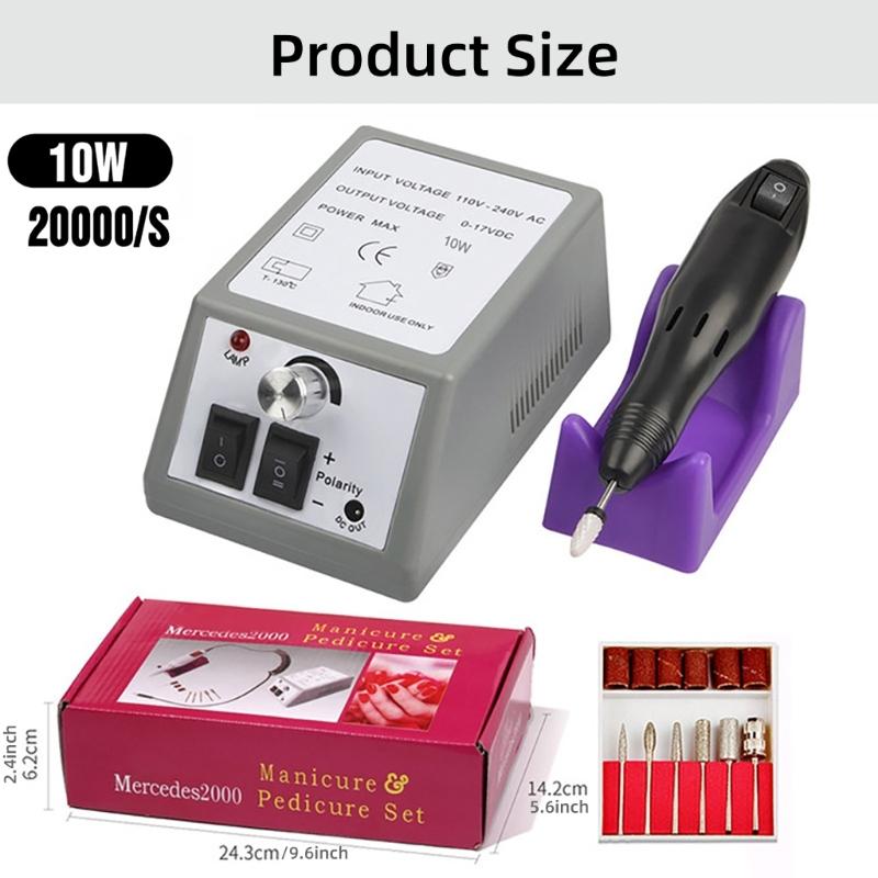 Electric Nails Drill Machine Nails Drill Nails File Drill Set Nail Polishing Machine with Adjustable Speed for Nails