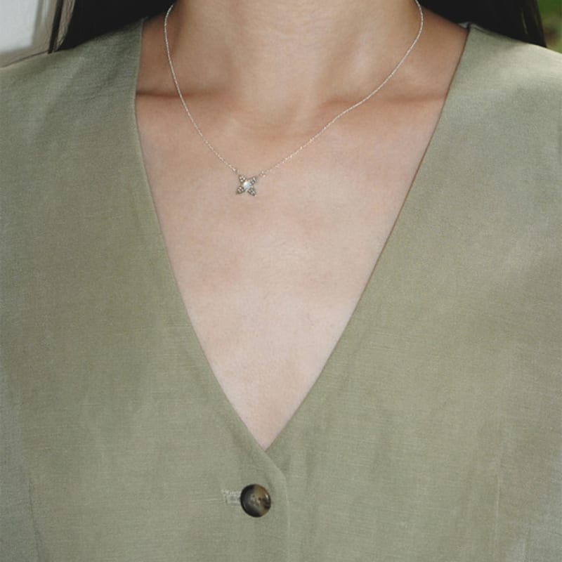 MaggieKim THE SALVIA NECKLACE (Chalcedony)