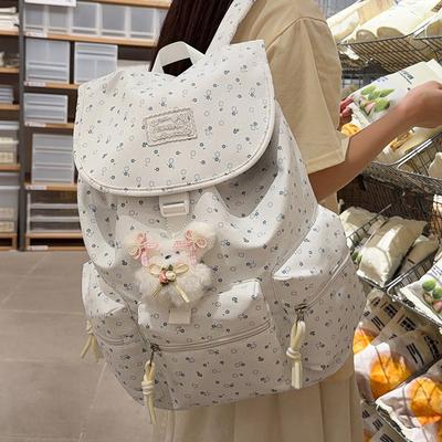 Schulrucksack Großhandel Schleife Mode Schulrucksack Weiblich College-Student Klasse Pendler Rucksack Winter Neu Niedlich Corduroy Rucksack