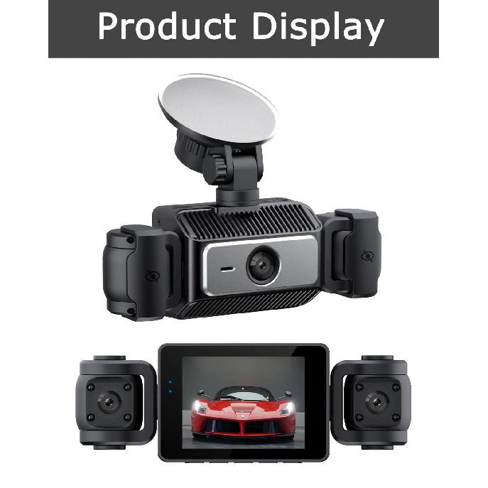 WIFI Dash Cam 4 Channel 360° Car Camera Black Box Front Left Right Rear View Car DVR Video Recorder G-Sensor 24H Parking Monitor