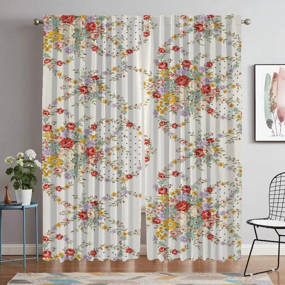 

Украшения на Хэллоуин, Бохо, Шторы для спальни, гостиной, занавески, перегородки, домашний интерьер, Шторы из 2 предметов, оттенки, кухня W50xH70cmx2pcs-CL