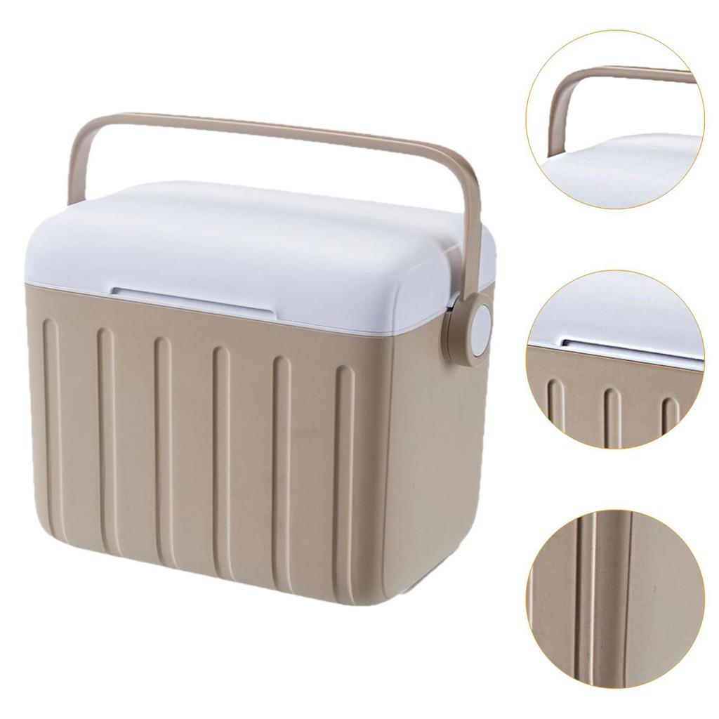 6L Insulated Cooler Box Personal Beverage Storage Organizer for Home Travel Barbecue Party - Cold/Heat Preservation