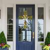 Easter Crucifix Wreath Hanging Decorative Artificial Spring Crucifix Tulips Wreath for Home Front Door