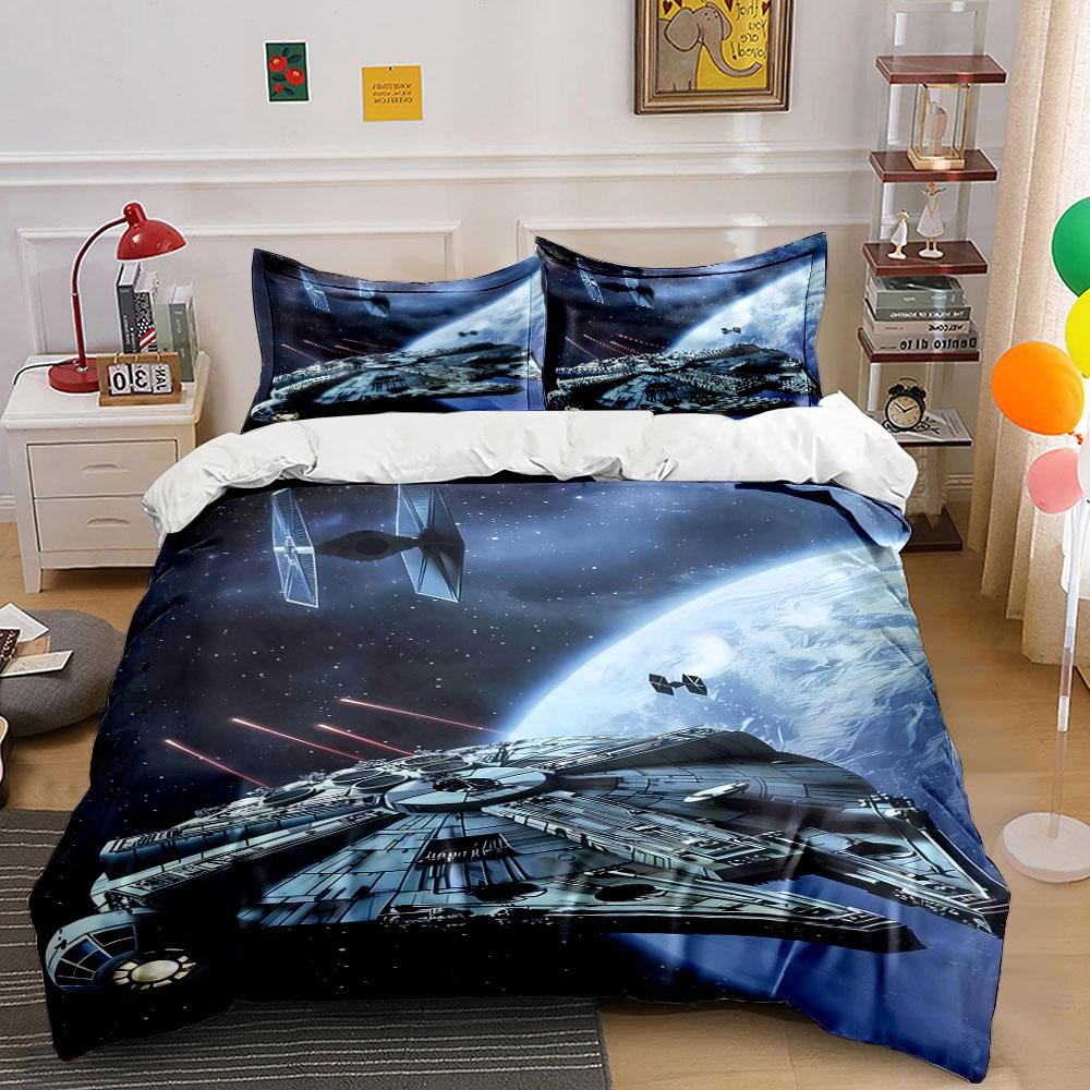 Spaceship and planet design. Bedding sets Duvet cover sets Duvet covers Pillowcases(1 * Duvet Cover 2 * Pillowcases without duvet insert) 135x200cm
