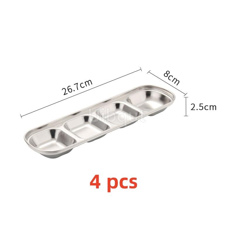 SUS 304 Stainless Steel Pepper Roast Meat Sauce Dishes bowl Separate Sushi Vinegar Soy Plates Tableware Food Seasoning Tray