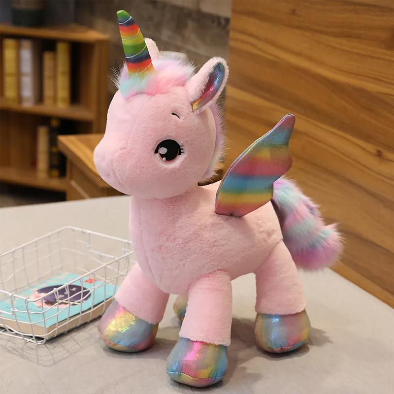 

Радужный единорог, плюшевые игрушки, каваи, детские игрушки, мягкая кукла с мультяшными животными, детский подарок на Рождество и день рождения 40cm