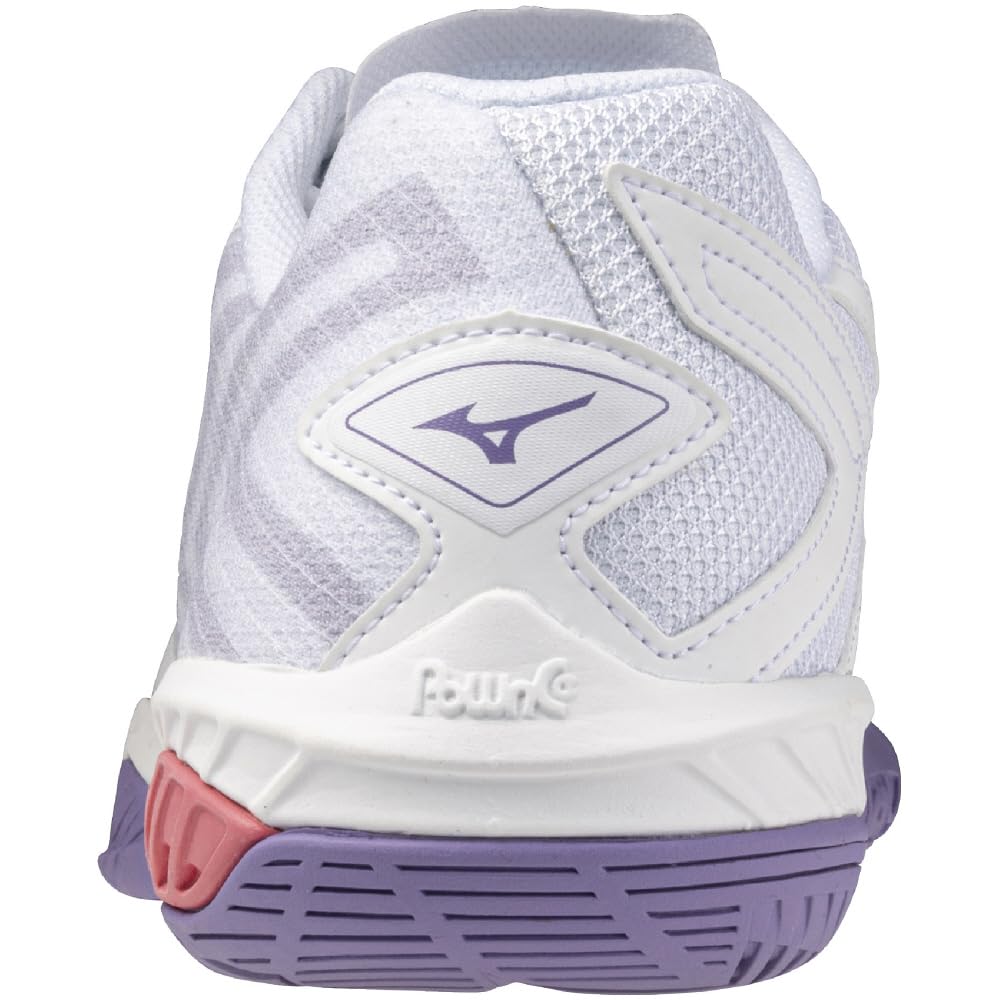 Badminton Shoes Wave Claw EL 2 Fit Lightweight Flexibility Resilience All Rounder White x Purple x Pink cm 2E [Mizuno] 22.5