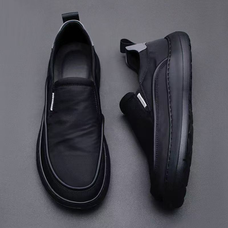 Fashion Men's Autumn Breathable Cloth Shoes Fashion Lazy Slip-on Sneakers Breathable Comfortable Casual Lightweight Men's Cloth Shoes