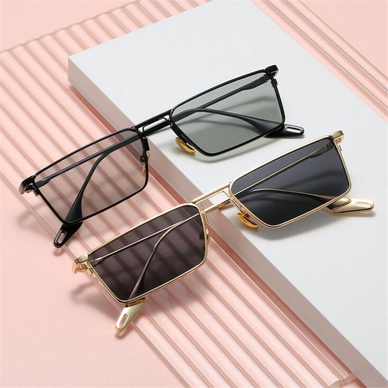 Předpis 0 -0.5 -0.75 Do -6.0 Malý Rám Čtvercové Krátkozraké Sluneční brýle Pánské Polarizované Dámské Kovové Krátkozraké Sluneční brýle