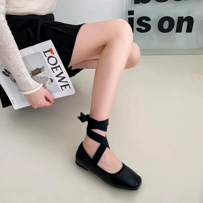 Women's Ballet Flats Shoes Woman 2026 Casual Sneakers Sandals Fashion Barefoot Ballerina Comfortable Elegant