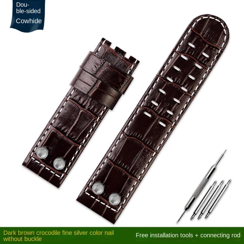 For Hamilton Khaki Field H78646733 H78626583 Metal Rivet Watchband 22 24mm Leisure Business Genuine Leather Watch Strap Bracelet
