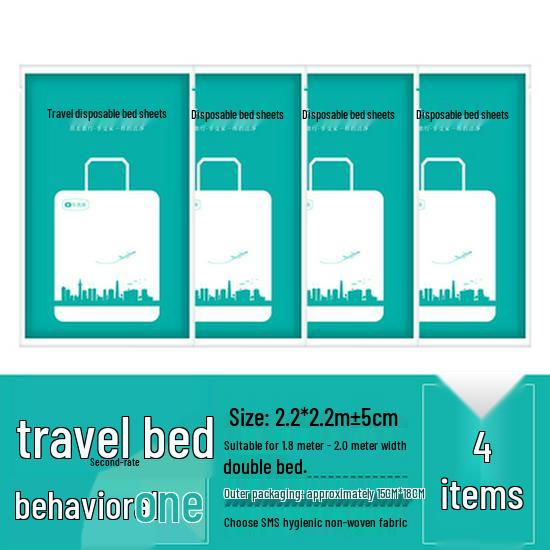 Travel Disposable Bed Set: Dirty-Proof Bed Sheets, Duvet Cover, Pillowcase, and Towel for Hotel or Train Sleeper.