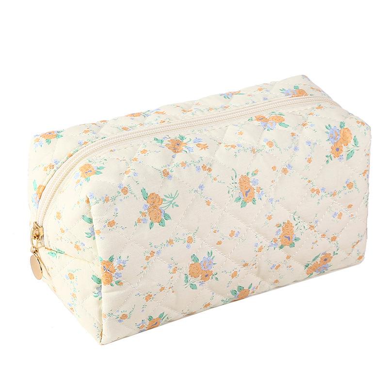 Módny štvorcový dámsky clutch taštička na make-up prenosná roztomilá dámska kozmetická toaletná taštička kabelka so zipsom s potlačou mašle