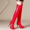 Fashion High Boots For Women Shoes Sexy Red Black Heels Winter Women's Over-the-knee Boots Platform Long Party Fetish Shoes Lady