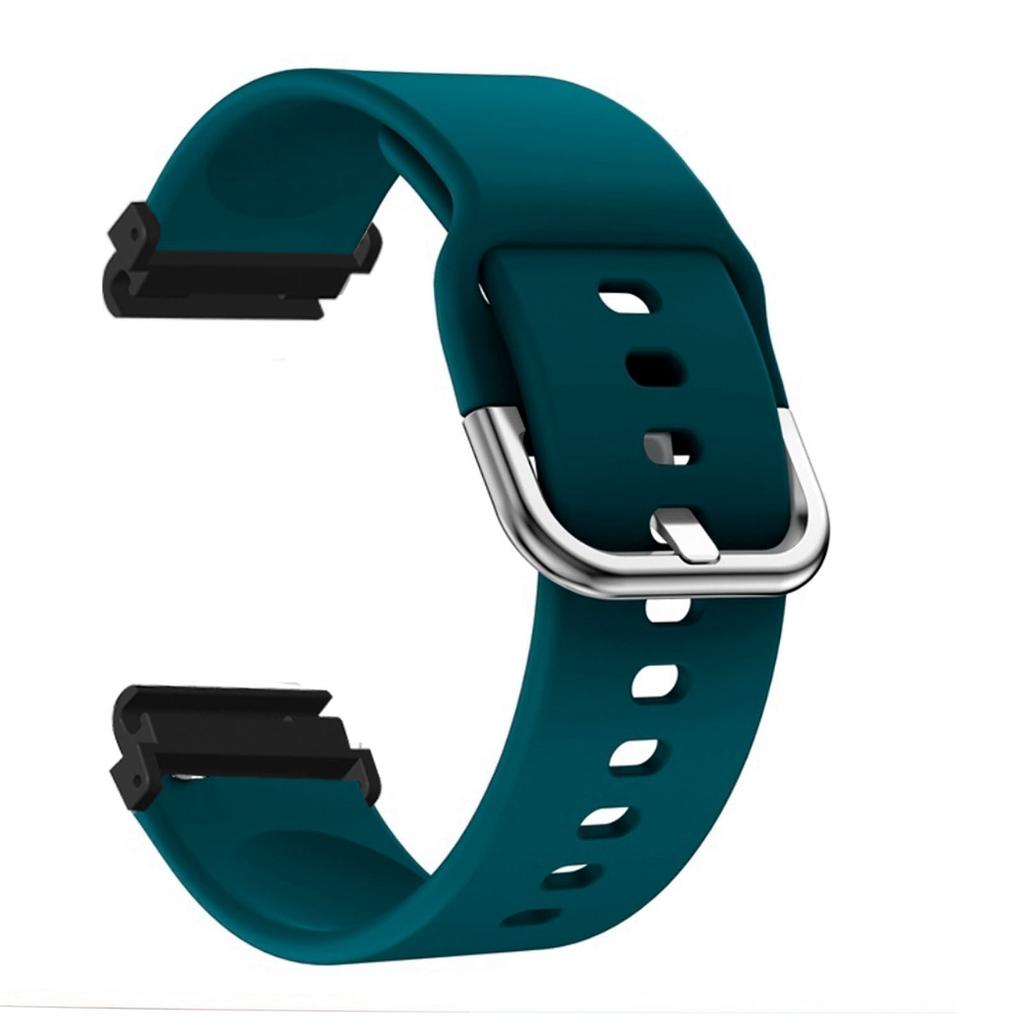 22mm Silicone Watch Band Smart Sports Watch Band Straps Replacement for Garmin Fenix 7 6 5 Deep Blue