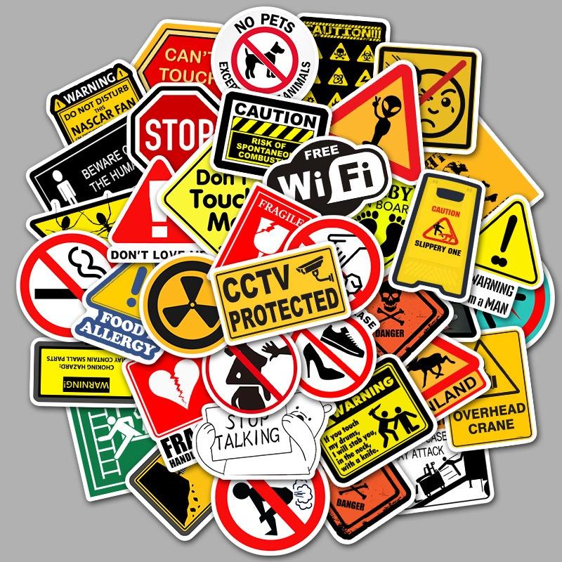 Colorful Cartoon Graffiti Stickers For Luggage And Car Waterproof And Removable Pack Of 50