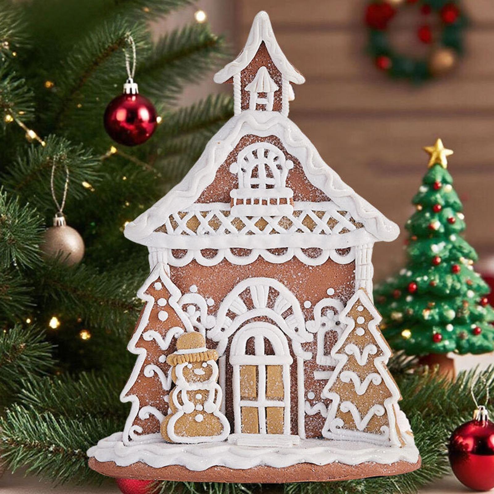 

Creative New Christmas Decoration Items, Christmas Snow House Soft ClayChristmas House Decoration Pieces One Size