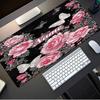 1PC Custom Name Butterflies Roses Garden Mouse Pad, Keyboard and Mouse Desk Pad, for Computer Notebook  Birthday Gift For Any Room Or Office