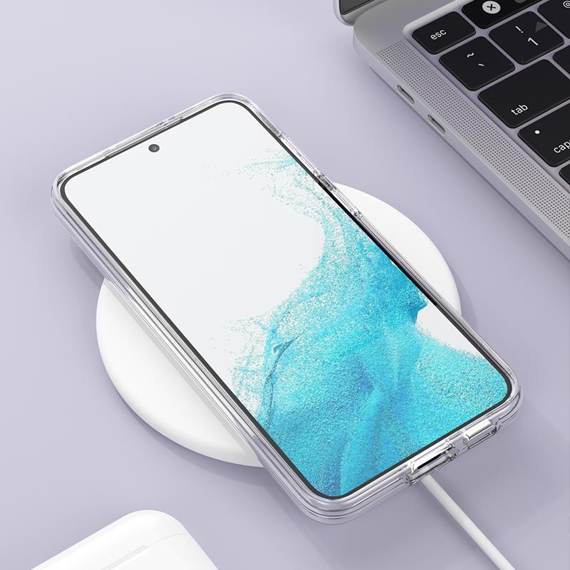 For Samsung Galaxy S23+ Slim Clear Phone Case Hard PC Soft TPU Anti-Drop Magnetic Cover