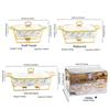 Luxury Ceramic Tableware Set: Rectangular Baking Pan, Casserole Stand, Candle-Heated Soup & Dry Pot