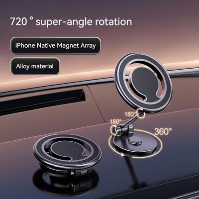 720 Grad drehbarer magnetischer Autotelefonhalter, Ständer, Magnet, Autohalterung, Unterstützung für GPS-Mobilhalterung im Auto für Macsafe iPhone Samsung Xiaomi