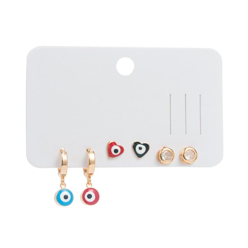 Women's Devil's Eye Love Earrings Set Personalized Premium Earrings Temperament Drop Earrings