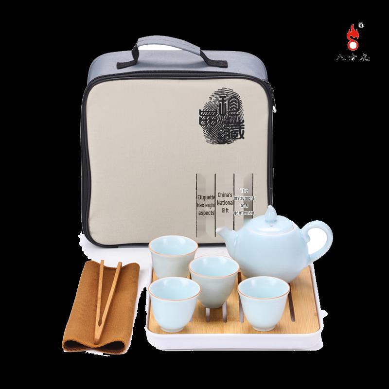 

Eight-Piece Chinese Ceramic Tea Set