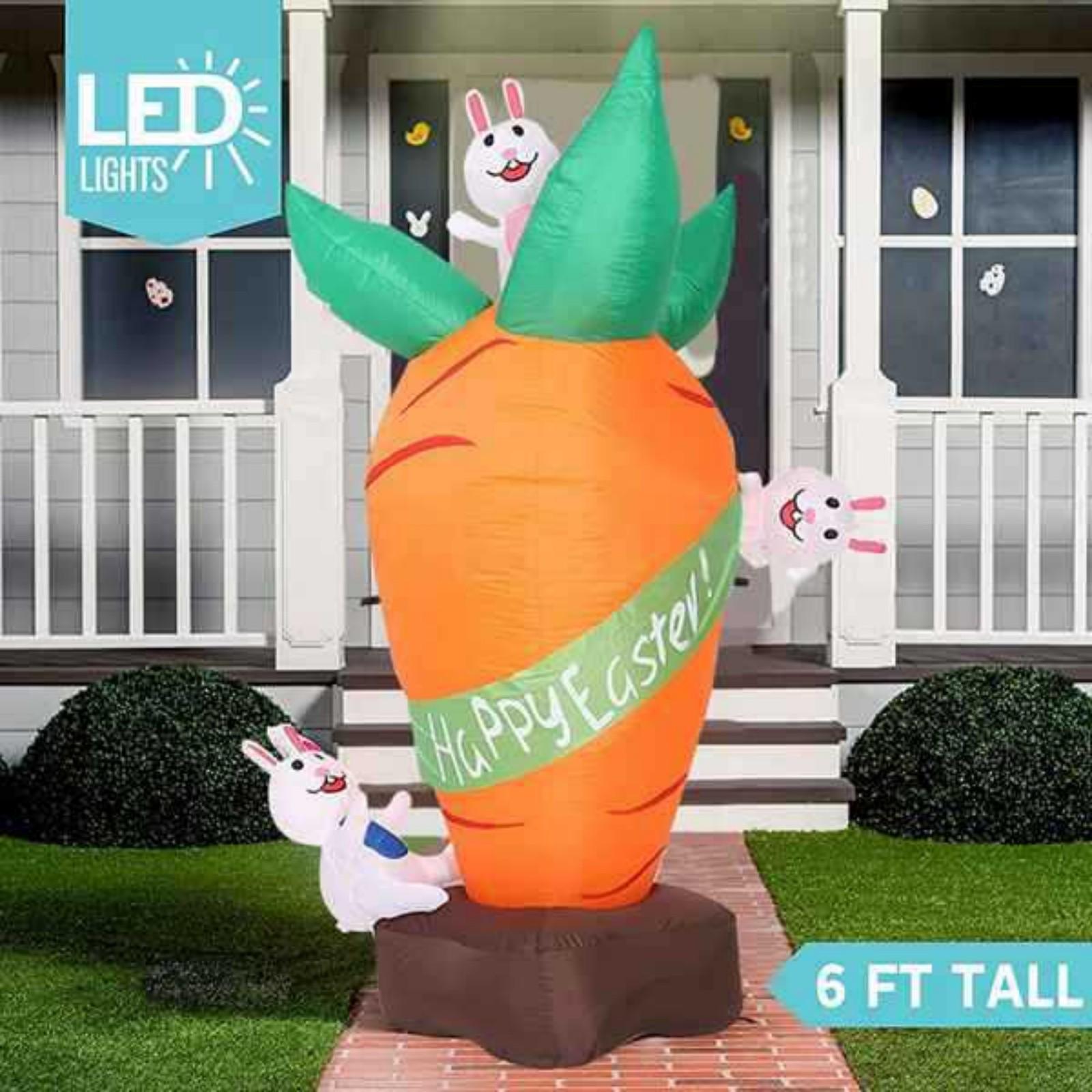 Decorative Garden And Yard Props, Easter Party Props, Inflatable Carrot And Molds. One Size