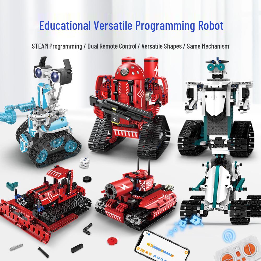 Kit de robot programmable télécommandé avec blocs de construction pour l'exploration scientifique éducative