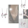 Animal Pendant Necklace With Oil Drip Finish For Women Fashion Accessory