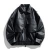 Spring new men's leather jacket slim lapel windproof casual fashion leather jacket men