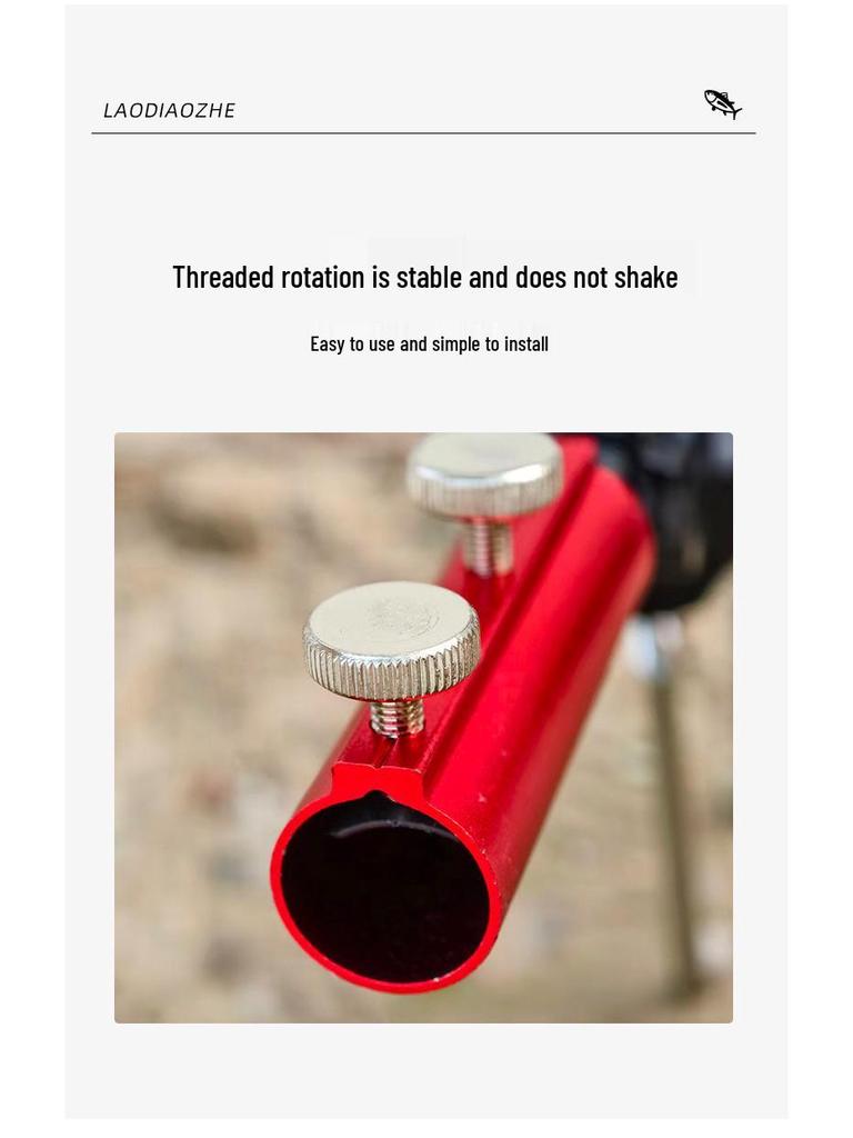 Universal Double Rod Ground Spike Fishing Rod Holder Tripod