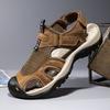 Fashion Men's Luxury Sandals Breathable Men Walking Sandals Handmade Flats Summer Shoes All-match Stylish Mens Hollow Out Loafers Male