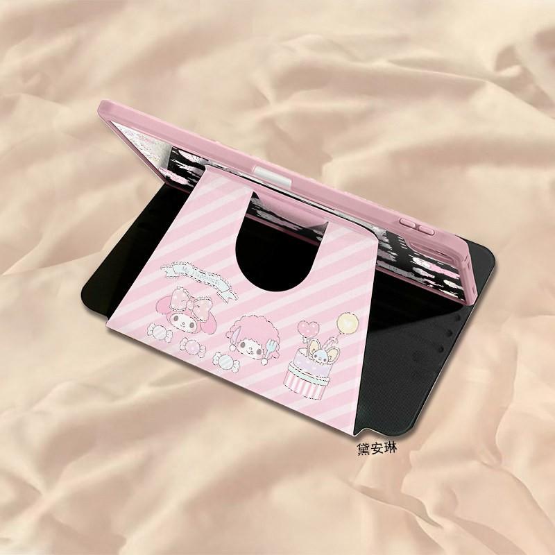 Melody Dot Acrylic IPad Case 11 Inch Air Rotating Pencil Holder