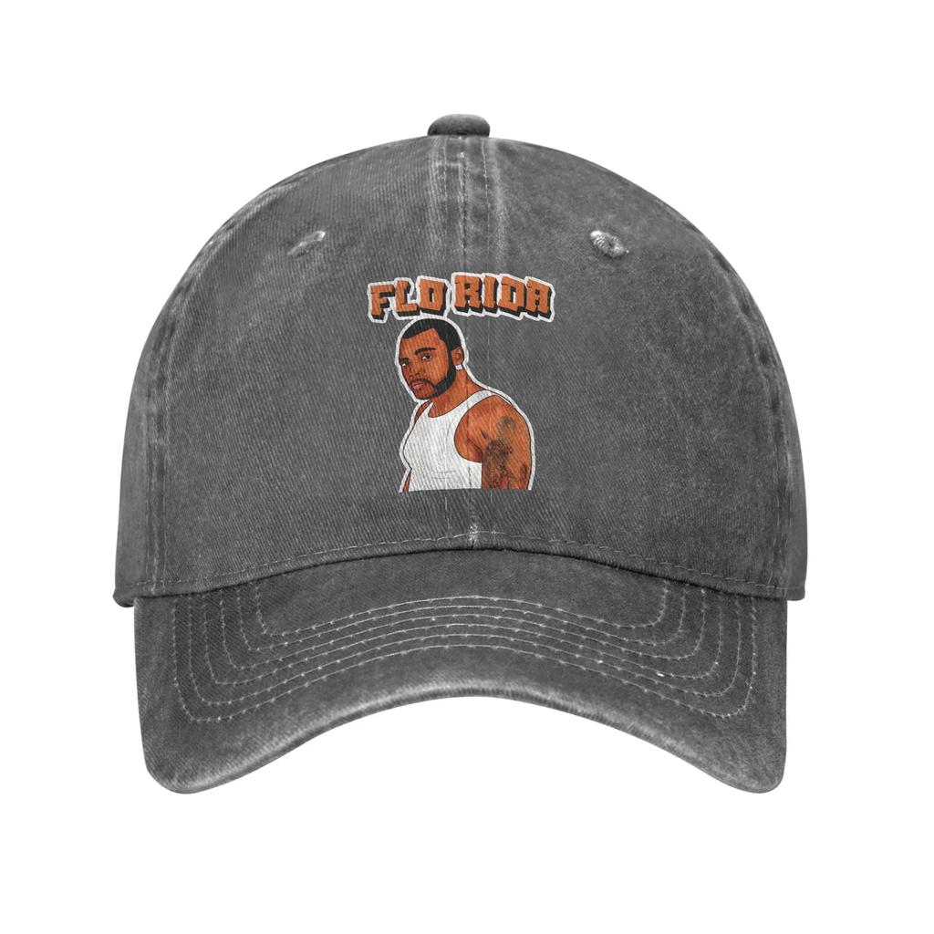 Flo Rida Hip Hop Rapper Washed Baseball Cap Yk Funny Sun Hip Hop Hats Summer Unisex Women Outdoor Sports Baseball Caps