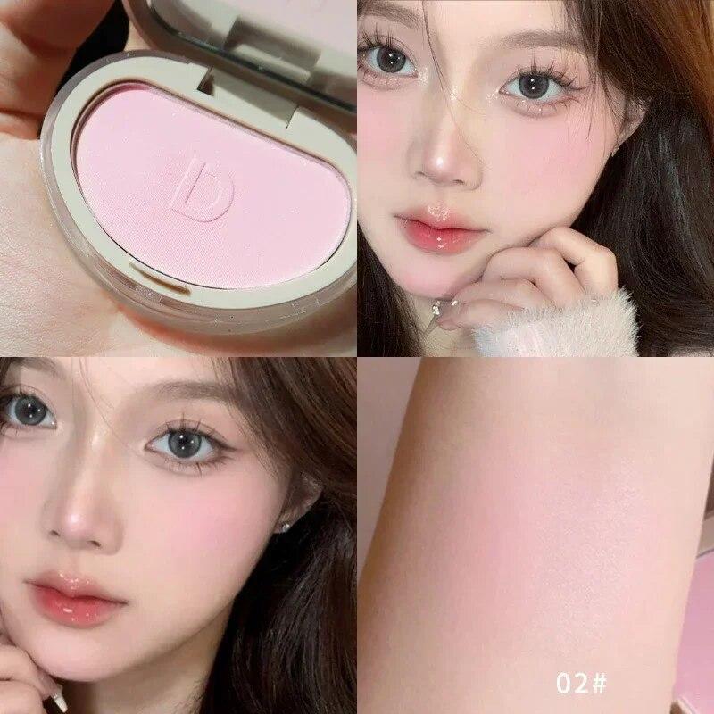 Girl Blush Peach Milk Pink Cream Makeup Rouge Palette Cheek Contour Powder Cosmetics Blusher Cream Makeup Rouge Cheek Tint Blush