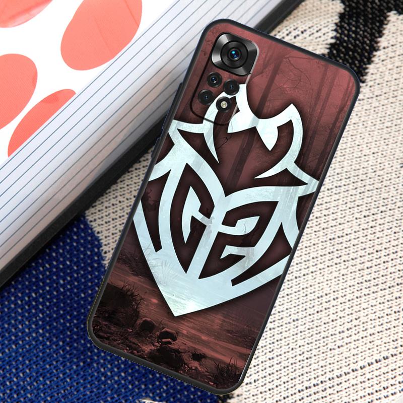 G2 ESports Case For Xiaomi Redmi Note 10 11 Pro 8 9 12 Pro 11S 10S 9S Redmi 9 10 12C 9C 10C Back Cover