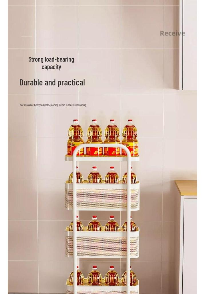 Narrow Gap Multi-Layer Storage Rack for Kitchen and Bathroom