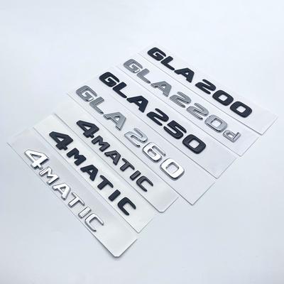 3D Black Silver Letters GLA180 GLA200 GLA220d GLA250 GLA260 4Matic Emblem for Mercedes Benz X156 H247 Car Trunk Sticker