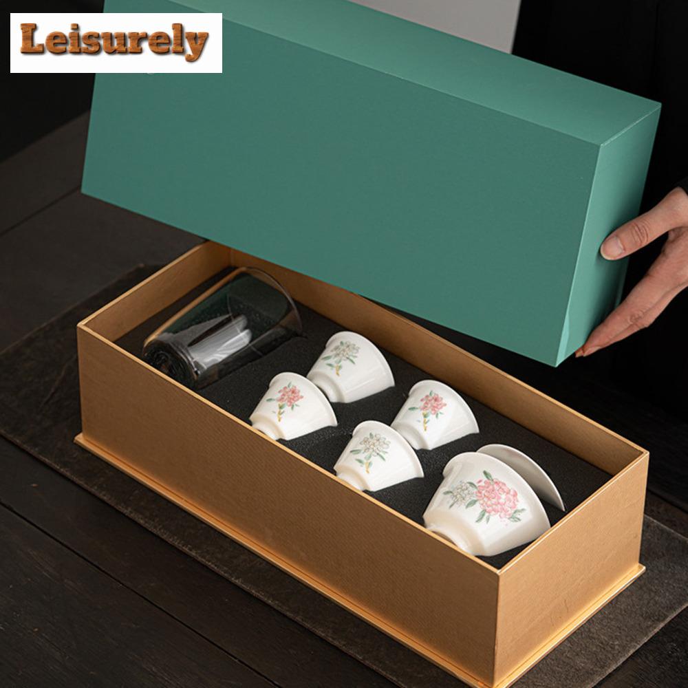 Sada na čaj z bílého porcelánu s broskví Dehua, kompletní sada, vintage sada na čajový obřad, sada na konvici a čajový šálek, kavárny, doplňky, ozdoby